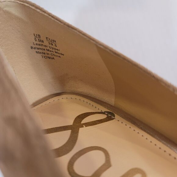 Sam Edelman Tonia Tan Suede Leather Spikes Heels Size 9.5M Pointed Toe Pump - Picture 8 of 8